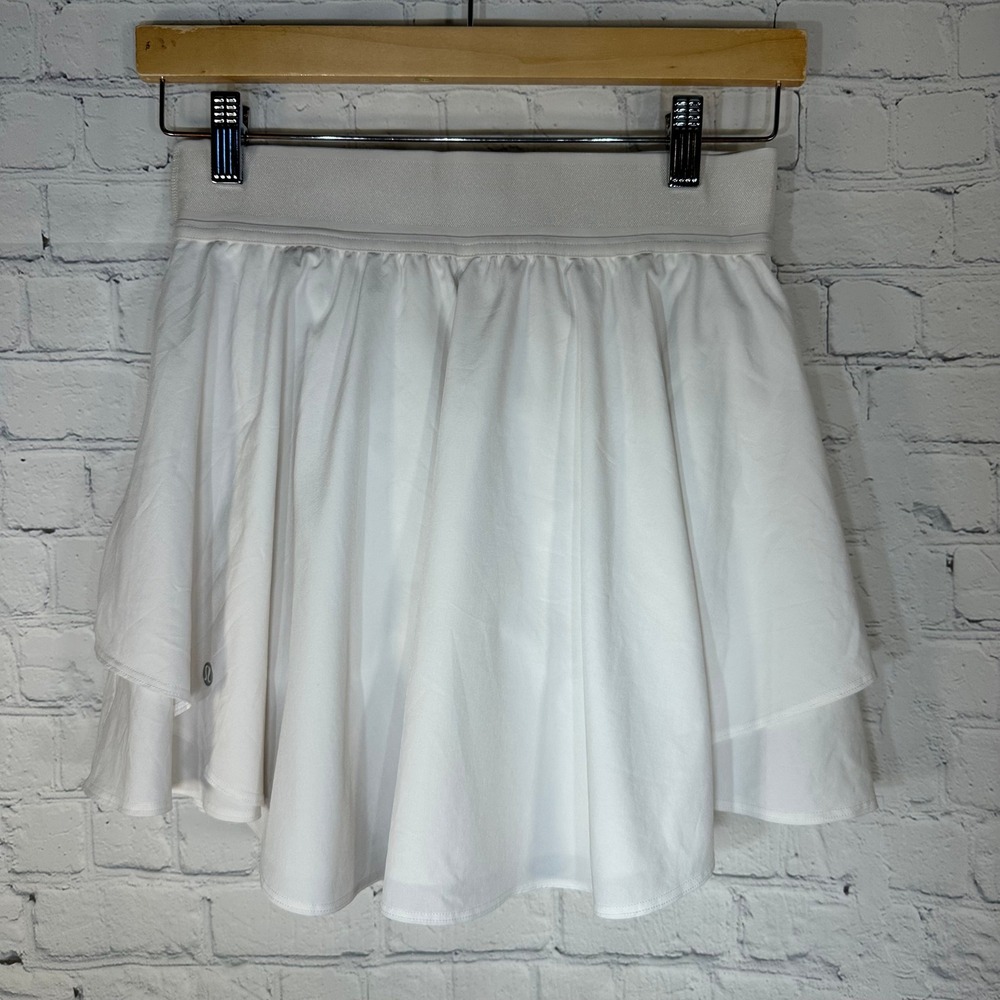 Lululemon Court Rival High-Rise Skirt Tall White Size 6 W8ABUT
